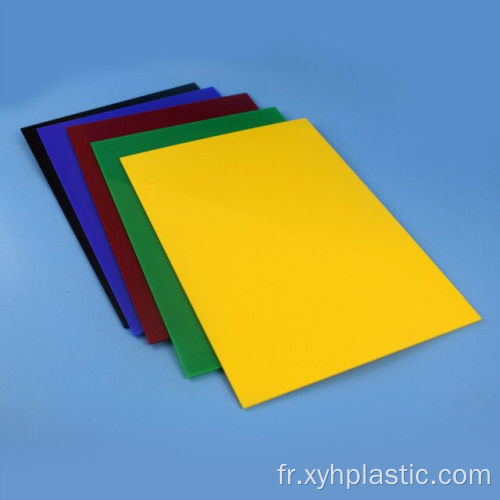 Feuille de plexiglas en feuille acrylique brillante colorée